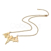 2Pcs 2 Style 304 Stainless Steel Bat Pendant Necklaces Set NJEW-E092-01G-4