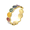 Brass Open Cuff Rings for Women RJEW-R005-03G-5