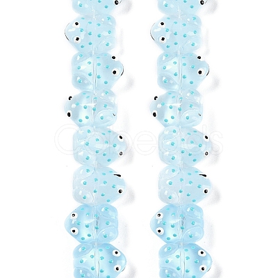 Transparent Glass Enamel Beads Strands GLAA-B021-05G-1