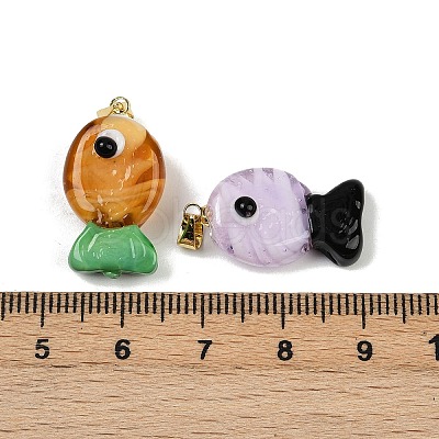 Handmade Lampwork Pendants X1-LAMP-A007-01G-03-1