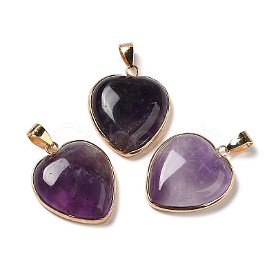 Natural Amethyst Pendants G-K335-04G-17-1