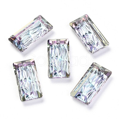 Embossed Glass Rhinestone Pendants GLAA-J101-07B-001VL-1