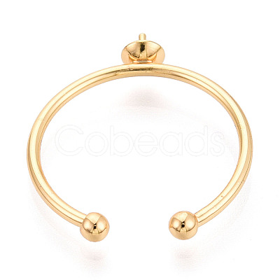 Brass Cup Peg Ring Settings LS-KK-N274-35G-1