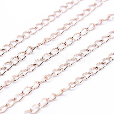 Brass Twisted Chains Curb Chains CHC-L037-01RG-1