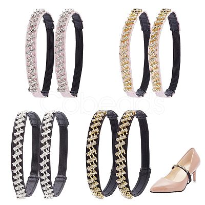 4 Pairs 4 Colors Anti-Loose Shoe Laces for High-Heeled Shoes DIY-CP0008-56-1