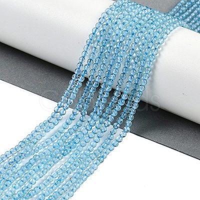 Natural Blue Topaz Beads Strands G-P553-A01-01-1