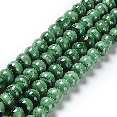 Natural Malachite Beads Strands G-F571-27AB1-4mm-1
