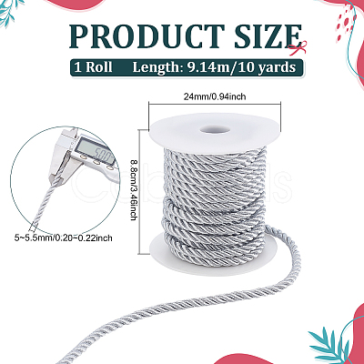 10 Yards 3-Ply Round Twist Polyester Cords OCOR-PH0006-69B-1