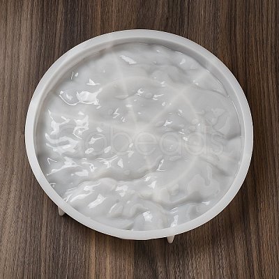 Ocean Wave Effect Flat Round Jewelry Plate DIY Silicone Molds LS-SIMO-C008-02B-1
