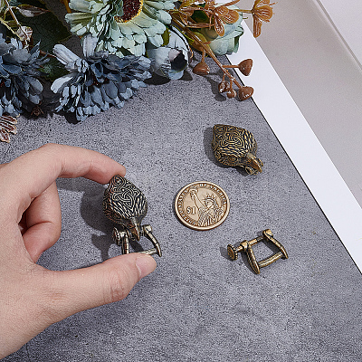 2Pcs 2 Colors Brass Cord Ends FIND-NB0006-61-1