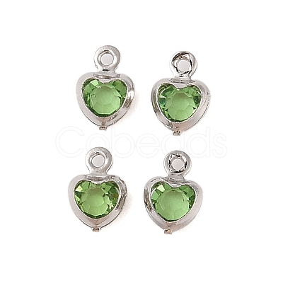Heart Rack Plating Brass Glass Pendants KK-S385-01P-02-1