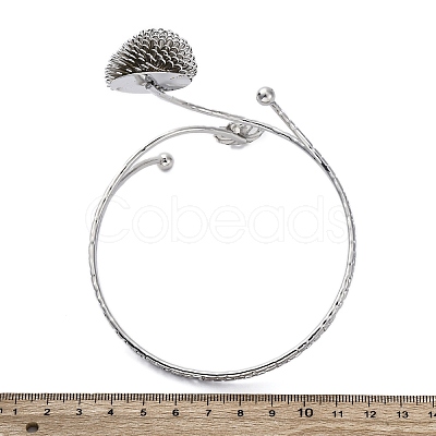 PincushionAlloy Arm Cuff Bangles for Girl Women LS-AJEW-A063-01B-P-1