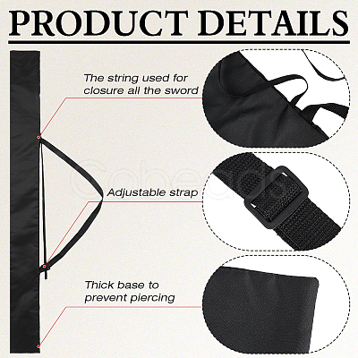 Polyester Sword Packing Bags with Handles ABAG-WH0045-98-1