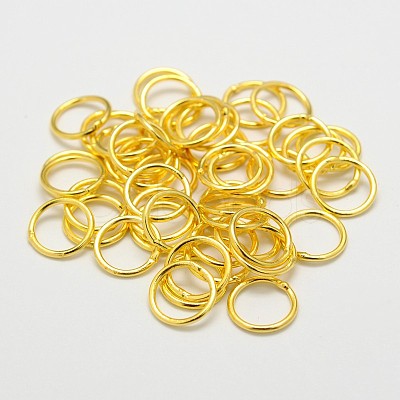 Eco-Friendly Brass Round Rings KK-M165-7mm-02G-RS-1