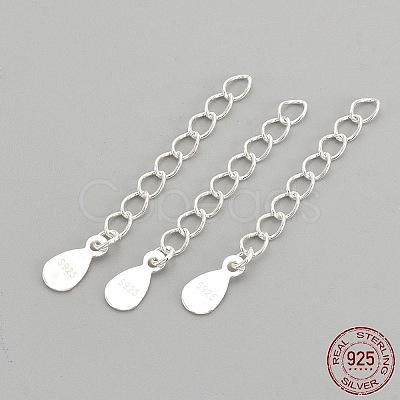 925 Sterling Silver Twisted Extender Chains LS-STER-S002-33-1