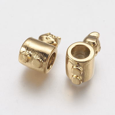 Ion Plating(IP) 304 Stainless Steel European Beads STAS-J022-108G-1