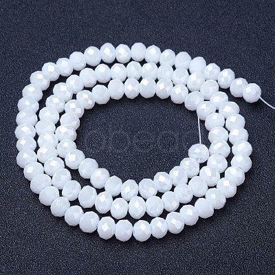 Electroplate Glass Beads Strands EGLA-A034-P6mm-B18-1