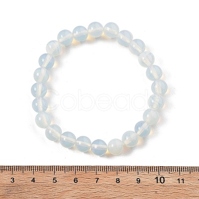 Synthetic Opalite Beaded Stretch Bracelets BJEW-Q692-47-8mm-1
