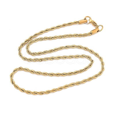 304 Stainless Steel Rope Chain Necklaces NJEW-F226-03G-05-1
