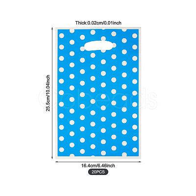 Polka Dot PET Plastic Packing Bags with Die Cut Hole Handle ABAG-TADJ0002-001H-1