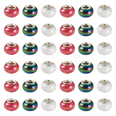 150Pcs Opaque Resin European Beads RESI-TA0004-72B-1