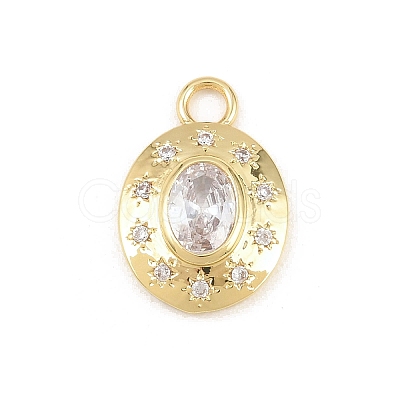 Brass Micro Pave Cubic Zirconia Pendants KK-Z151-16G-02-1