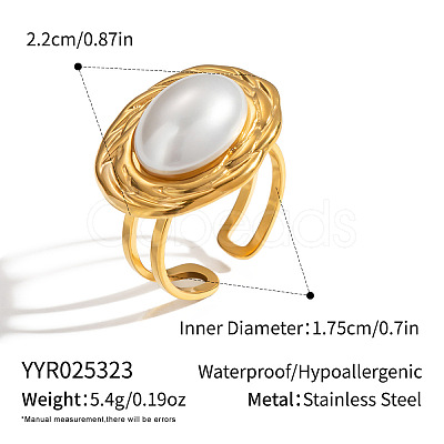 304 Stainless Steel Cuff Open Rings for Women LS-DM4444-1