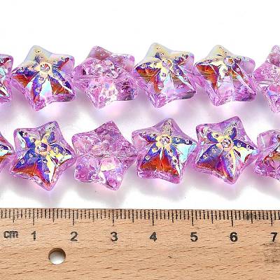 Electroplate Baking Paint Glass Beads Strands EGLA-K061-12A-AB03-1