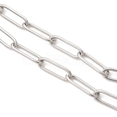 304 Stainless Steel Paperclip Chain Bracelet Making AJEW-JB01583-1