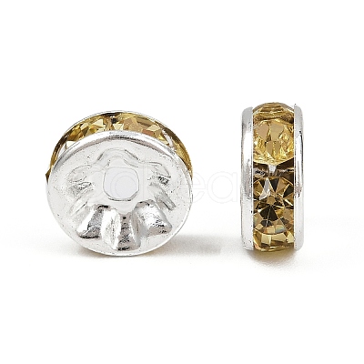 Brass Grade A Rhinestone Spacer Beads RB-A014-Z8mm-13S-1
