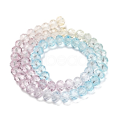 Transparent Painted Glass Beads Strands DGLA-A034-T8mm-A15-1