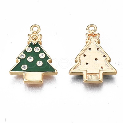 Brass Enamel Pendants KK-N232-219-1