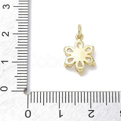 Brass with Rhinestone Charms KK-CBAD872-01G-09-1