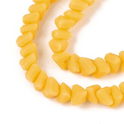 Frosted Opaque Glass Beads Strands GLAA-N017-4mm-22-1