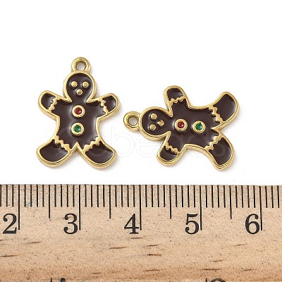 304 Stainless Steel Enamel Pendants STAS-L300-012G-42-1