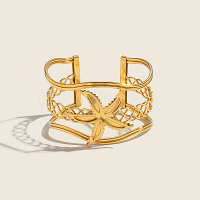 Vintage Starfish 304 Stainless Steel Cuff Bangles JJ9512-1