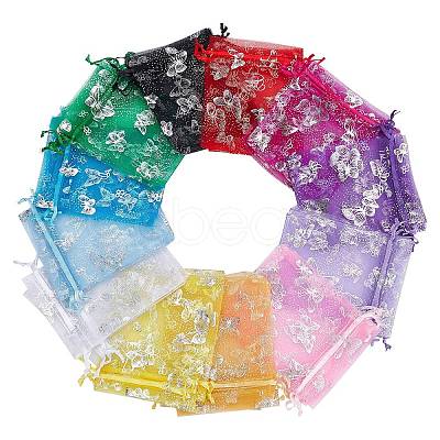 120 Pcs 12 Styles Lace Organza Drawstring Gift Bags OP-PH0001-25-1