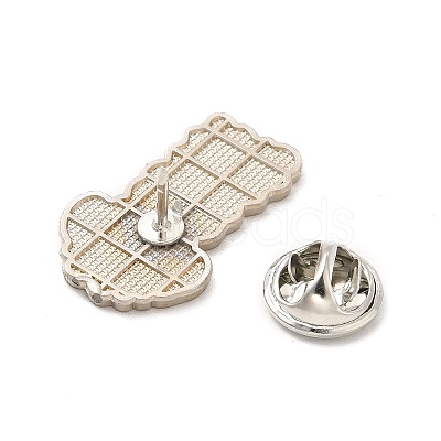 Dog Enamel Pin with Brass Butterfly Clutches JEWB-A006-01A-1