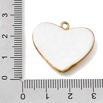 Handmade Porcelain & 304 Stainless Steel Pendants STAS-Z207-02G-02-1
