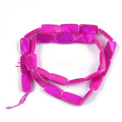 Spray Painted Freshwater Shell Beads SHEL-T010-04-1