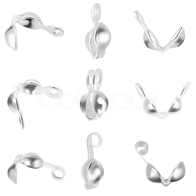 30Pcs 3 Styles 925 Sterling Silver Bead Tips STER-BBC0007-69-1