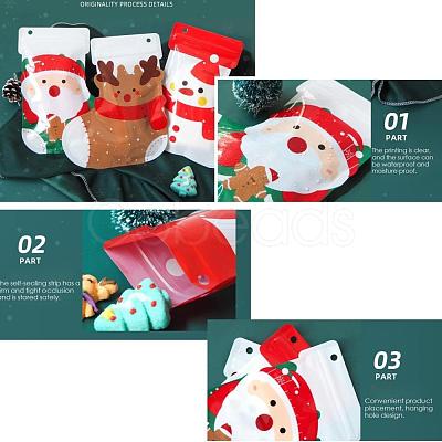 Christmas Theme Boots Plastic Gift Bags ABAG-G008-01B-1