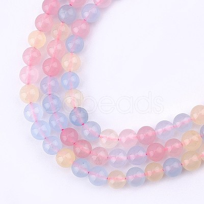 3 Strands Natural Chalcedony Bead Strands G-AR0004-51-1