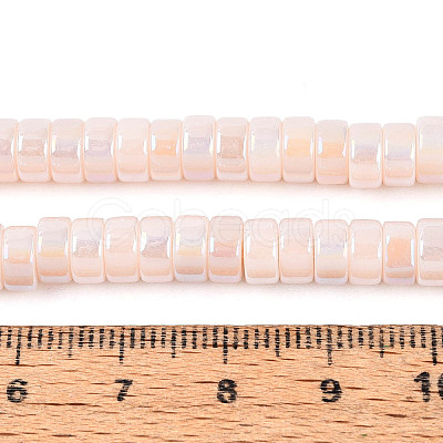 AB Color Plated Opaque Glass Beads Strands GLAA-T026-3x6mm-P11-1