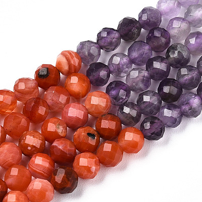 Natural & Synthetic Mixed Gemstone Beads Strands G-D080-A01-01-16-1