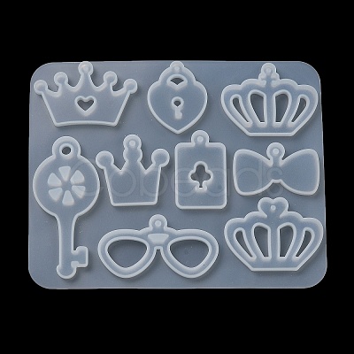 Crown Glasses Lock Pendant DIY Silicone Molds SIMO-C012-01C-1