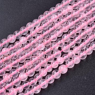 Natural Rose Quartz Beads Strands G-L104-4mm-01-1