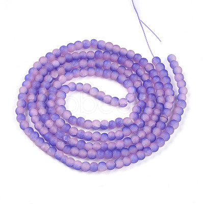 Crackle Glass Beads Strands GLAA-N009-4mm-08-1