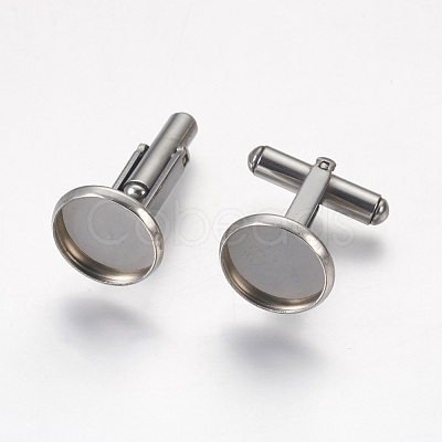 Tarnish Resistant 304 Stainless Steel Cuffinks STAS-G187-23P-12mm-1