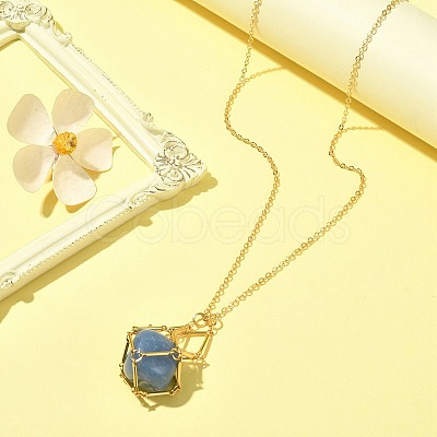 304 Stainless Steel Macrame Pouch Empty Stone Holder for Pendant Necklaces Making NJEW-JN04384-03-1